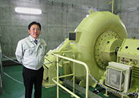 夕張シューパロダムの完成に伴い、平成27年4月に運転開始されたシューパロ発電所を調査。